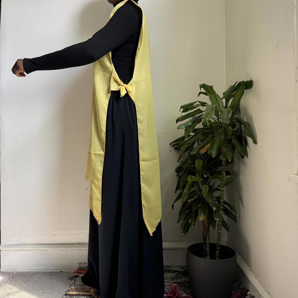 Vintage avant-garde asymmetrical citron tabard vest dress one like - Picture 3 of 4